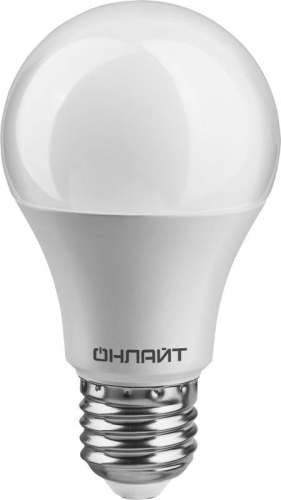 Лампа светодиодная 71 655 OLL-А60-12-230-4K-E27 12Вт грушевидная 4000К нейтр. бел. E27 1200лм 176-264В ОНЛАЙТ 71655