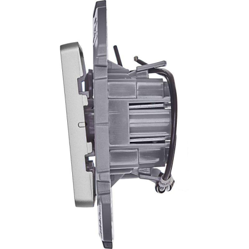 Переключатель 1-кл. Inspiria 10А IP20 250В 10AX с подсветкой/индикацией механизм алюм. IEK 673662