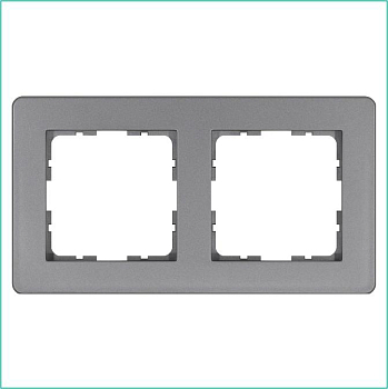 Рамка 2-м G-Flex алюм. Jasmart G1102S