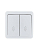 Переключатель проходной 2-кл. 2п ОП Viola 10А IP20 бел. LEZARD 751-0200-106