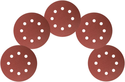 Круг шлифовальный с отверстиями (липучка) алюм./оксид 125мм Р 120 (уп.5шт) FIT 39666