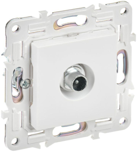 Розетка телевизионная проходная TV SKANDY SK-A17W арктич. бел. IEK SK-A10-P-K01