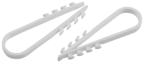 Дюбель-хомут 5-10мм для круглого кабеля NO-224-222 бел. (уп.100шт) ЭраБ0066284