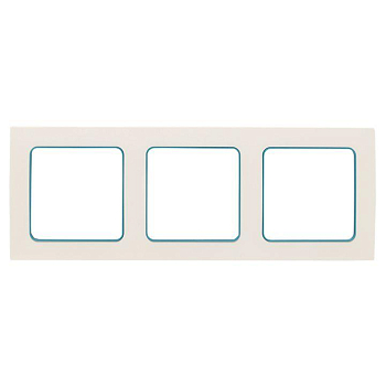 Рамка 3-м Стокгольм бел. с линией цвета син. PROxima EKF EAM-G-304-30