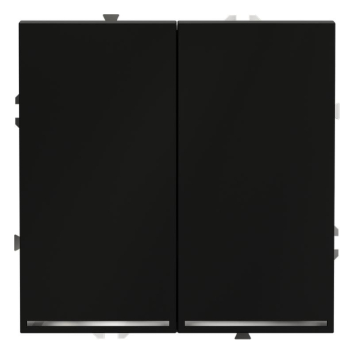 Выключатель 2-кл. СП S70 10А с подсветкой механизм черн. матов. Voltum VLS020208