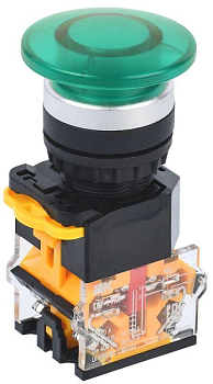 Кнопка "Грибок" D8-11M d22мм 1НО+1НЗ зел. KARAT IEK BBG30-11M-3-22-K06