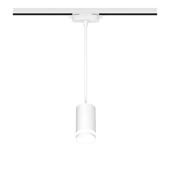 Светильник трековый подвес ARTLINE 55х55х100мм GU10 230В алюм./пластик. 2.6кв.м бел. Ritter 59929 0