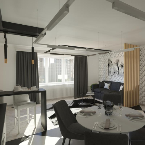 Светильник трековый подвес светодиодный ARTLINE 40х40х300мм 12Вт 960Лм 4000К 230В алюм. 6.4кв.м черн./зол. Ritter 59711 1