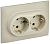 Розетка 2-м SKANDY 16А с заземл. защ. шторки в сборе SK-R07B беж. IEK SK-R24-16-K10-F