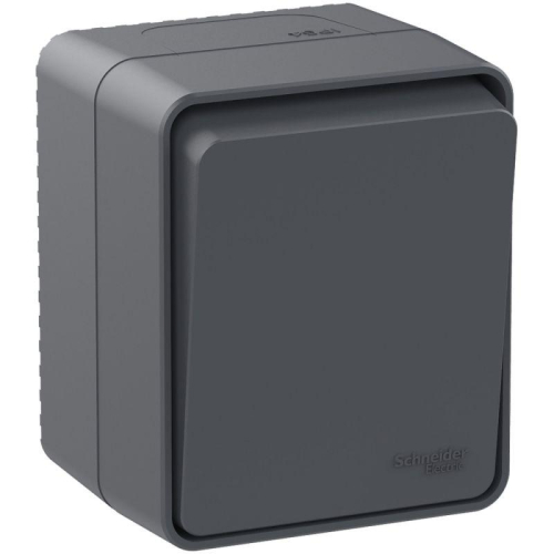 Переключатель проходной 1-кл. ОП AtlasDesign PROFI IP54 10AX антрацит SE ATN544061