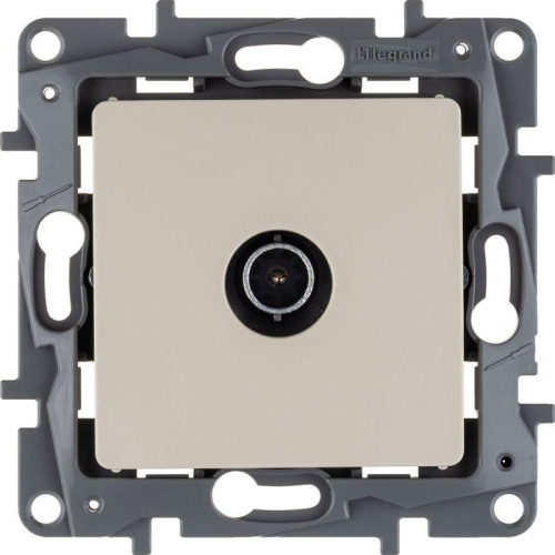 Розетка телевизионная TV СП Etika 2дБ 0-2400МГц с топологией "звезда" механизм сл. кость IEK 672351